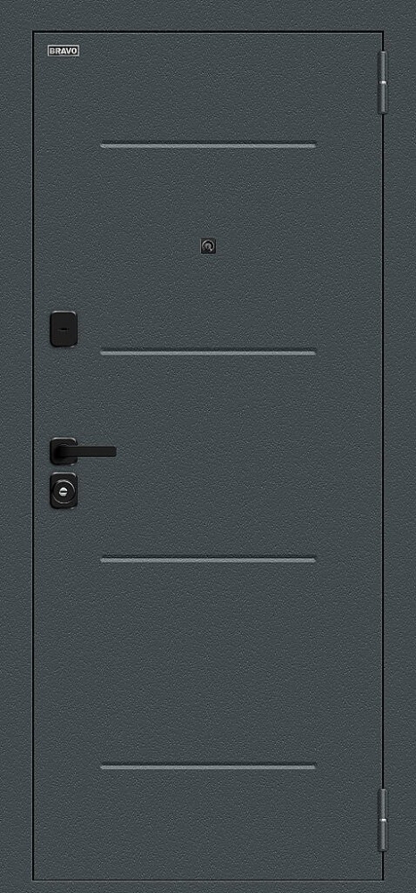 Дверь Техно/SBlack Старк антрацит/White Silk BR6196