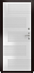 Дверь ДвериПРО Модель Л-49 ФЛ-185 (10мм, ПВХ Ясень белый) DPRO227818 фото
