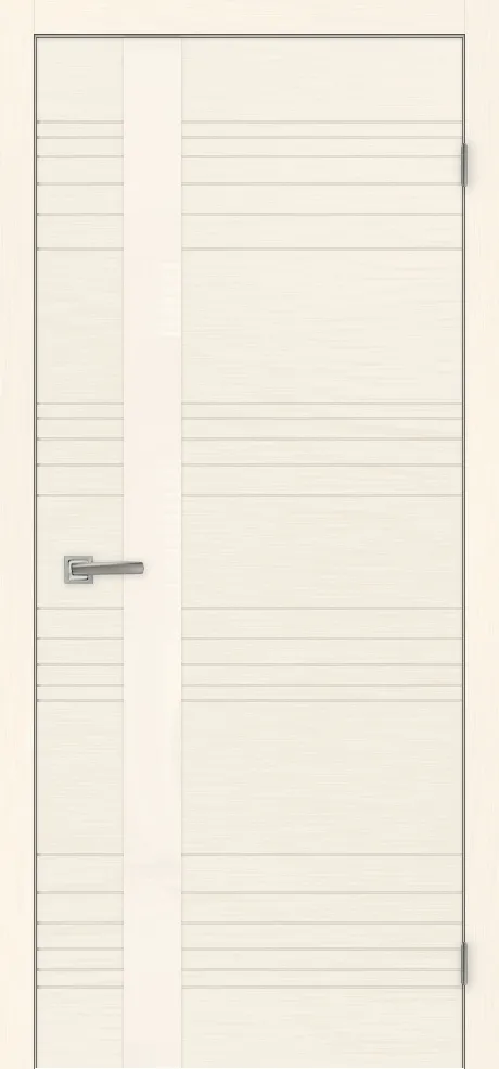 Межкомнатная дверь Легенда Сити 1 стекло кремовое РАЛ 9001 Стекло Лакобель крем